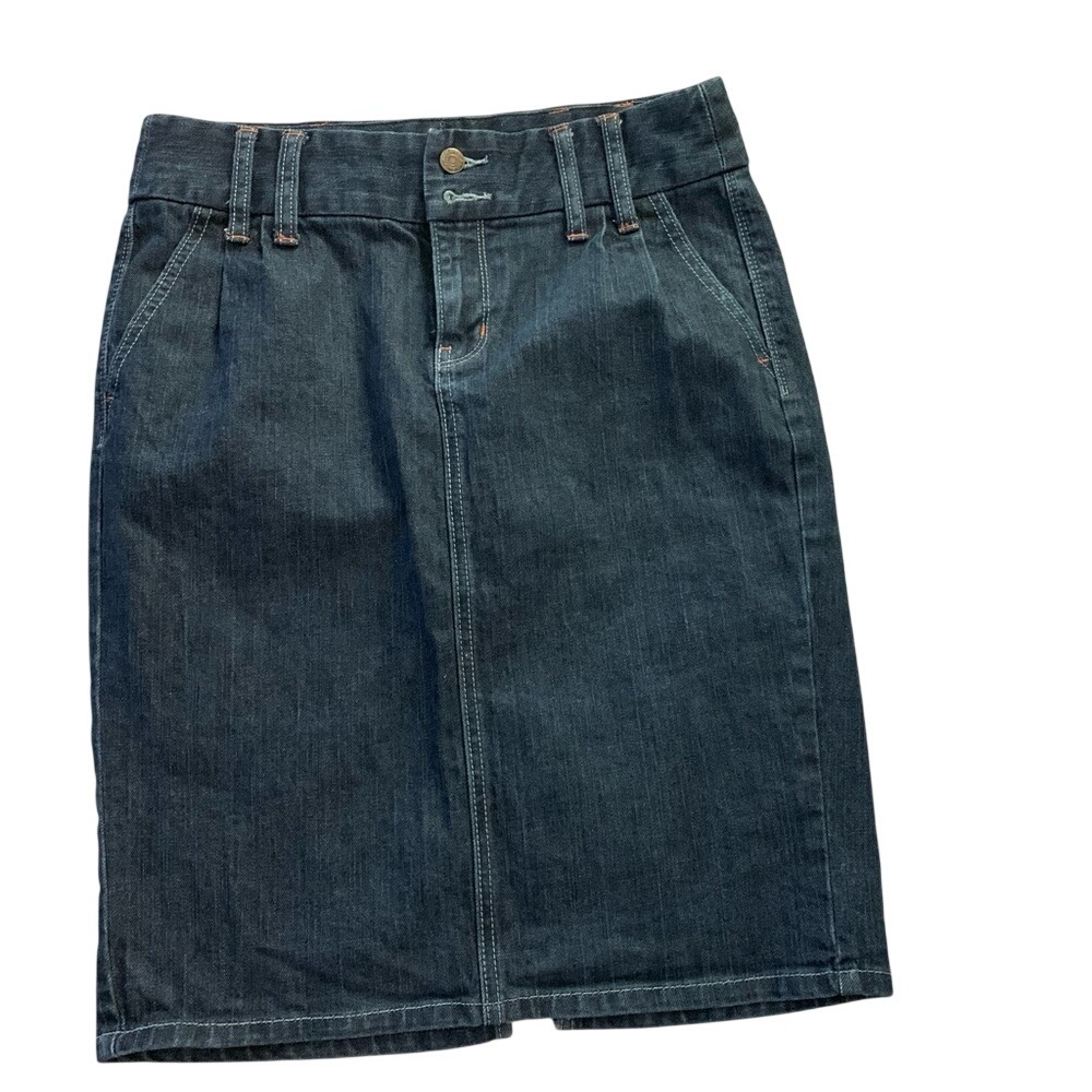 BANANA REPUBLIC. Denim Skirt.2 front & 2 back pockets.Knee length.Sz 8… - Picture 4 of 12